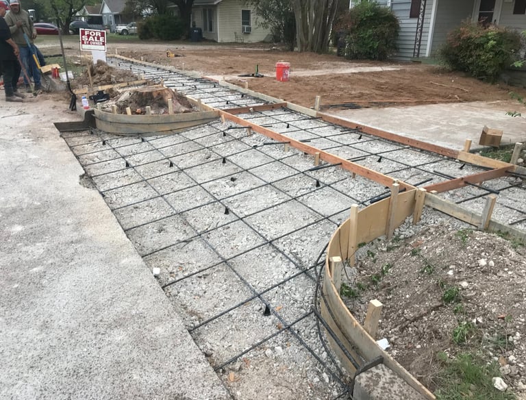 Rebar grid placement for a residential concrete foundation by APC